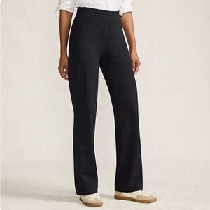 Lands’ End 1X Starfish Mid Rise Straight Leg Pants Black New no tag